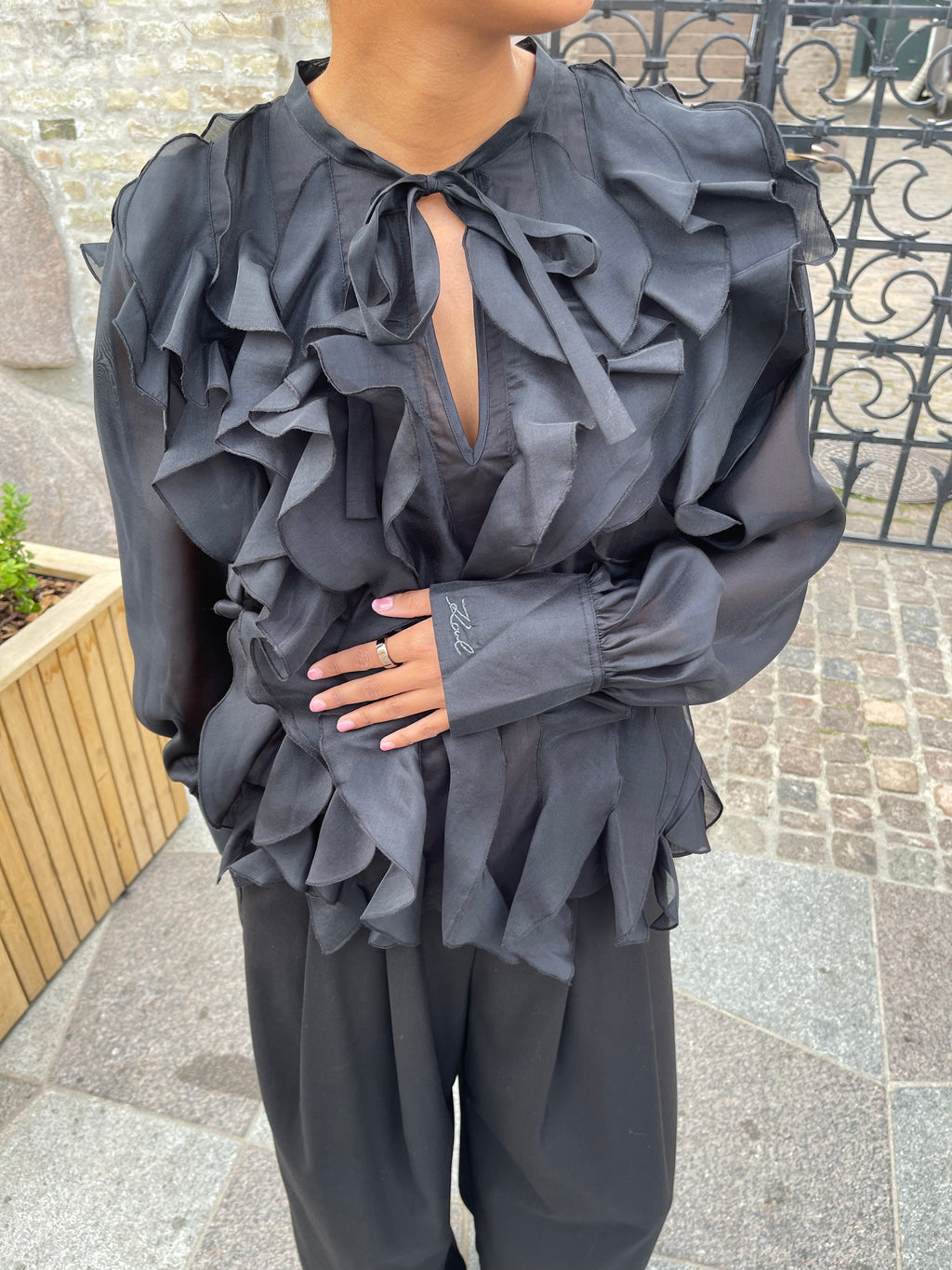 Karl Lagerfeld Ruffle Blouse