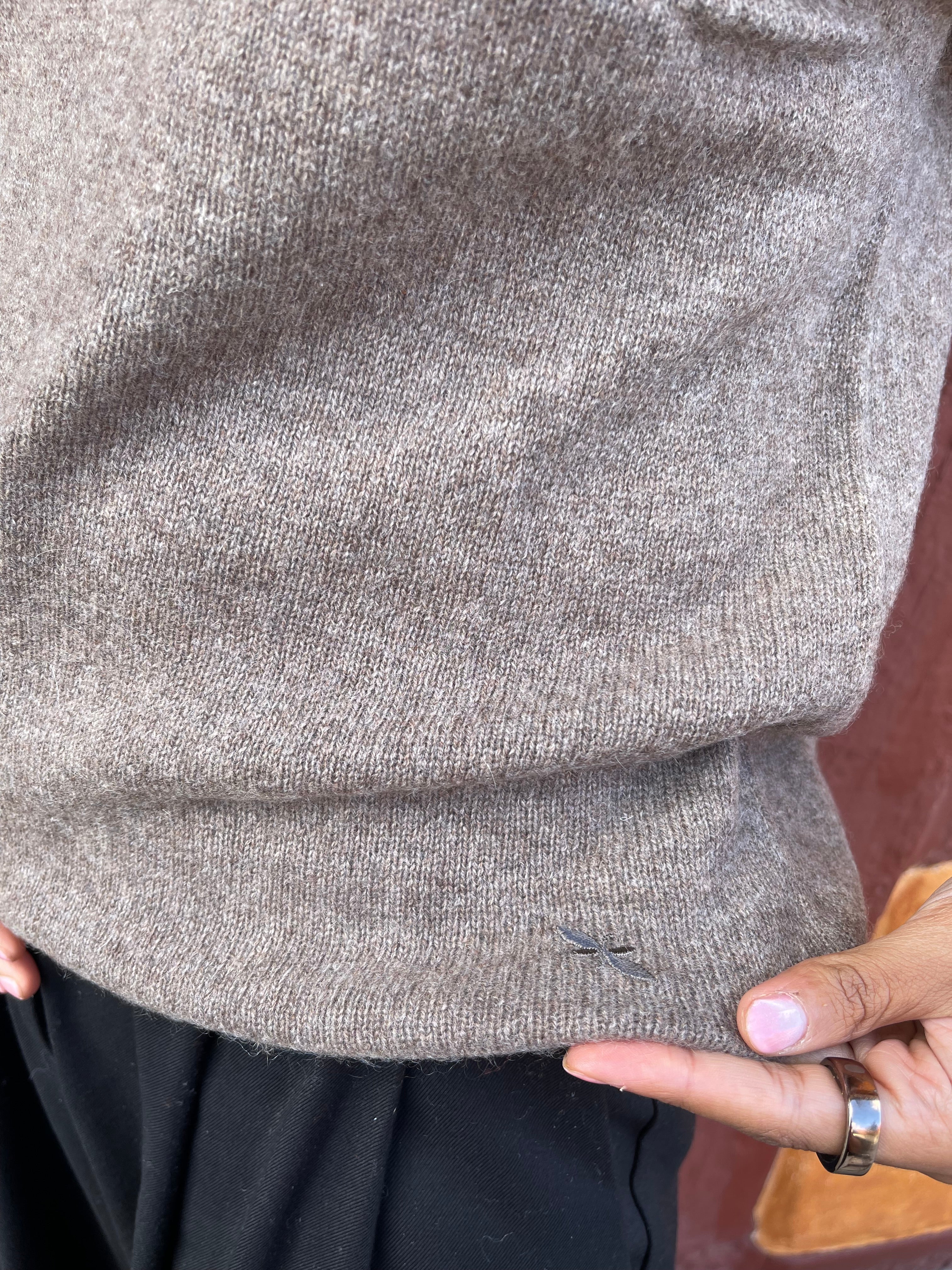 BTF cashmere vest brun melange