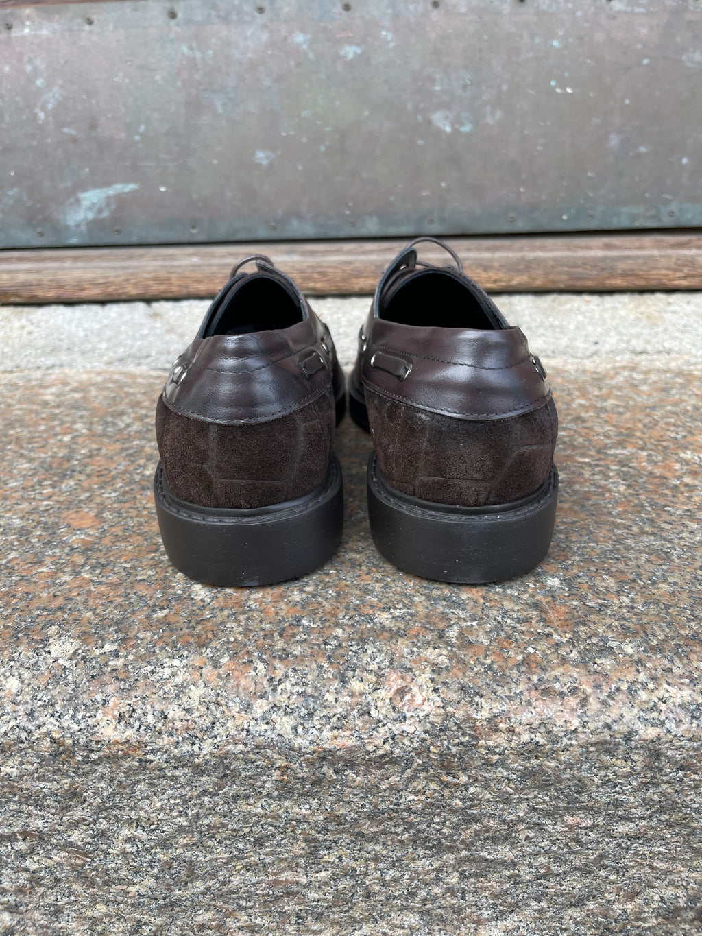 Mørkebrun snøreloafer