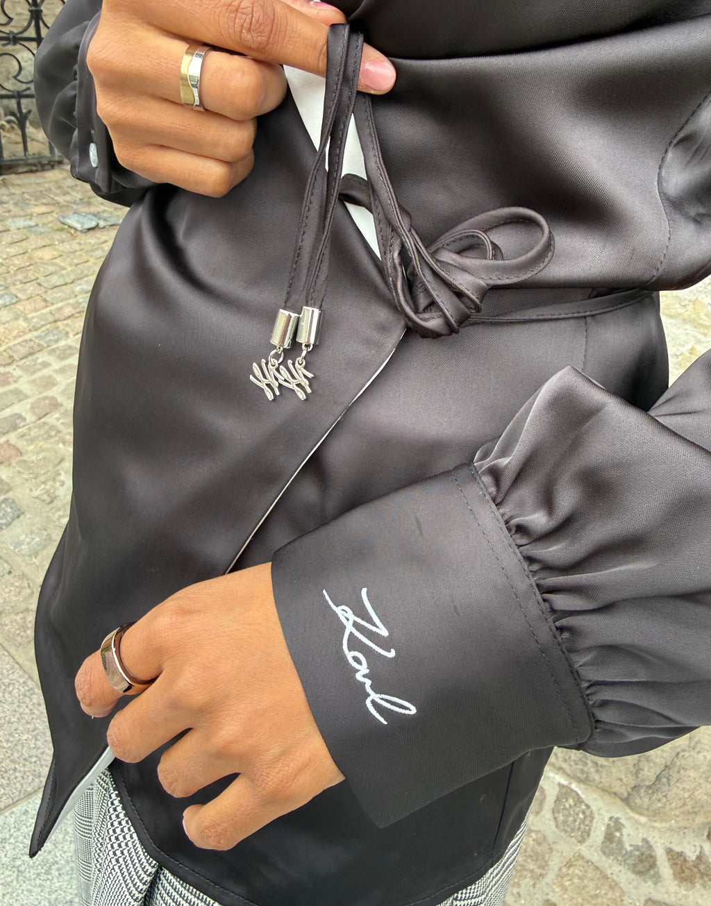 Karl Lagerfeld Wrap Blouse