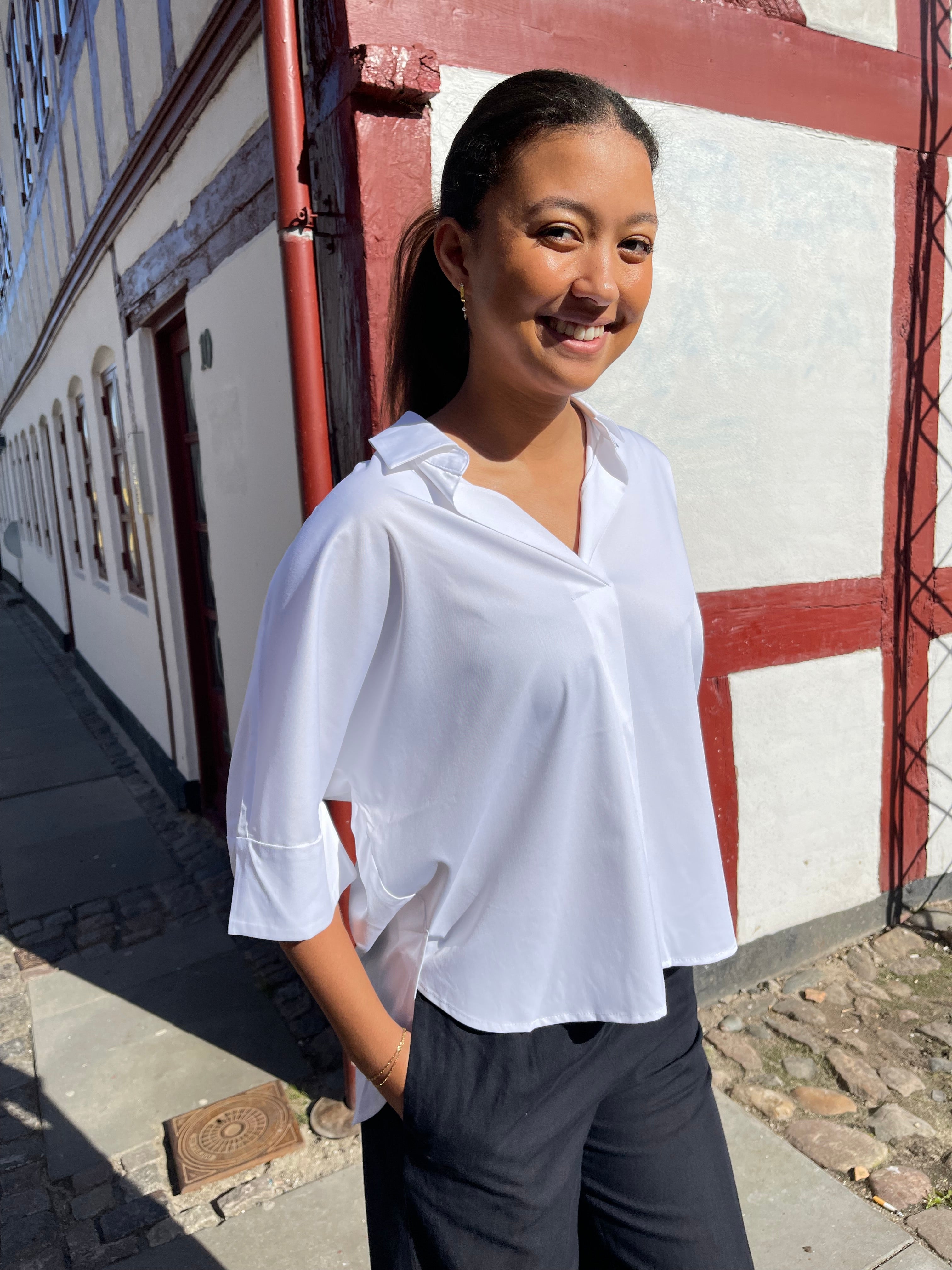 Kortærmet skjorte i bambus
