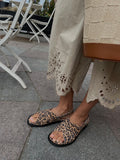 Leopard sandal med slingback