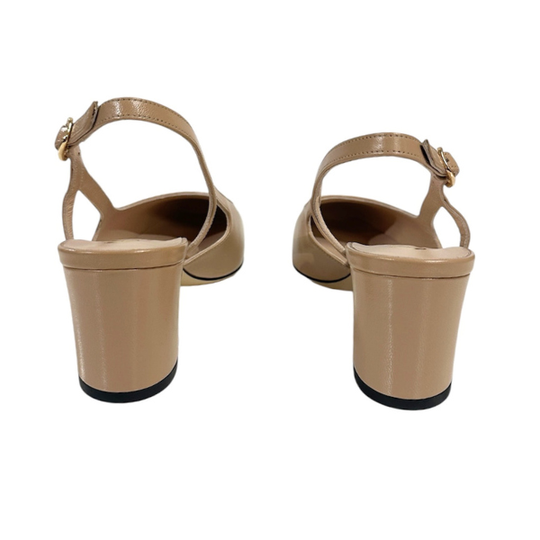 Elata Nude Pump med sort spids