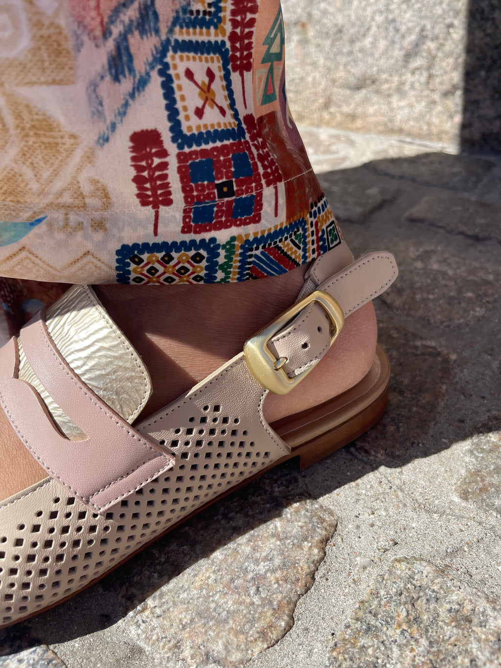 Nude Sandal med slingback