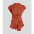 Karl Lagerfeld Short Sleeve Knot Blouse