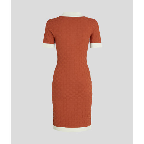 Karl Lagerfeld Polo Contrast Knit Dress