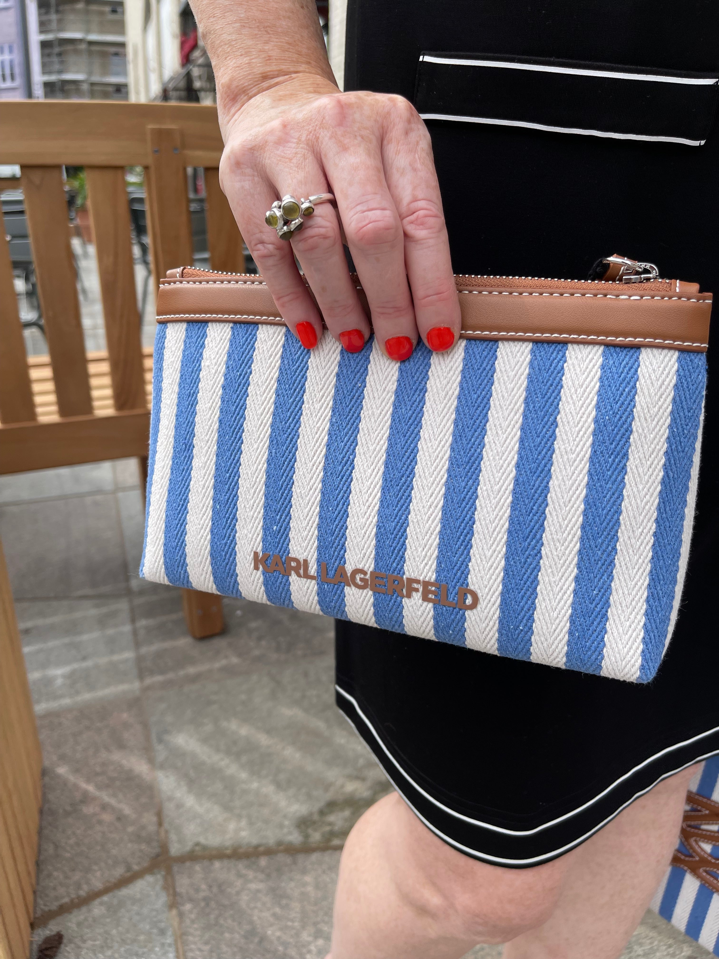 Karl Lagerfeld stribet clutch