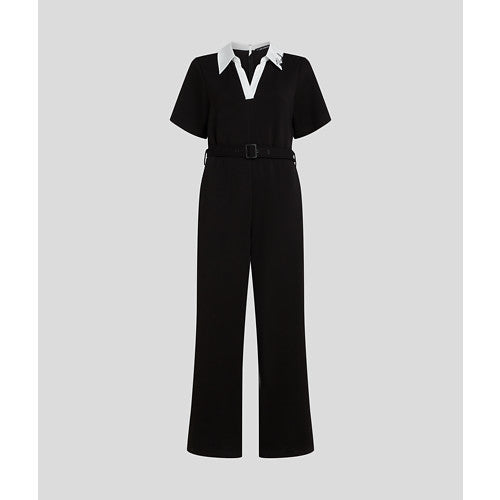 Karl Lagerfeld Signature Collar Jumpsuit