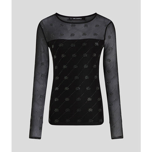 Karl Lagerfeld Rhinestone Top