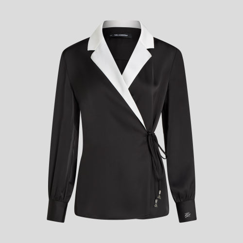 Karl Lagerfeld Wrap Blouse