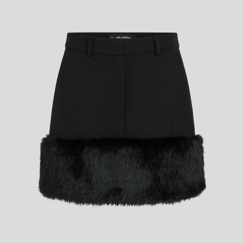 Karl Lagerfeld Faux Fur Skirt