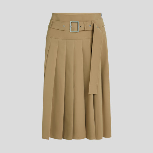 Karl Lagerfeld Belt Pleated Skirt