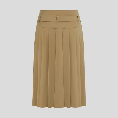 Karl Lagerfeld Belt Pleated Skirt