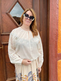 Bluse med smukt broderi