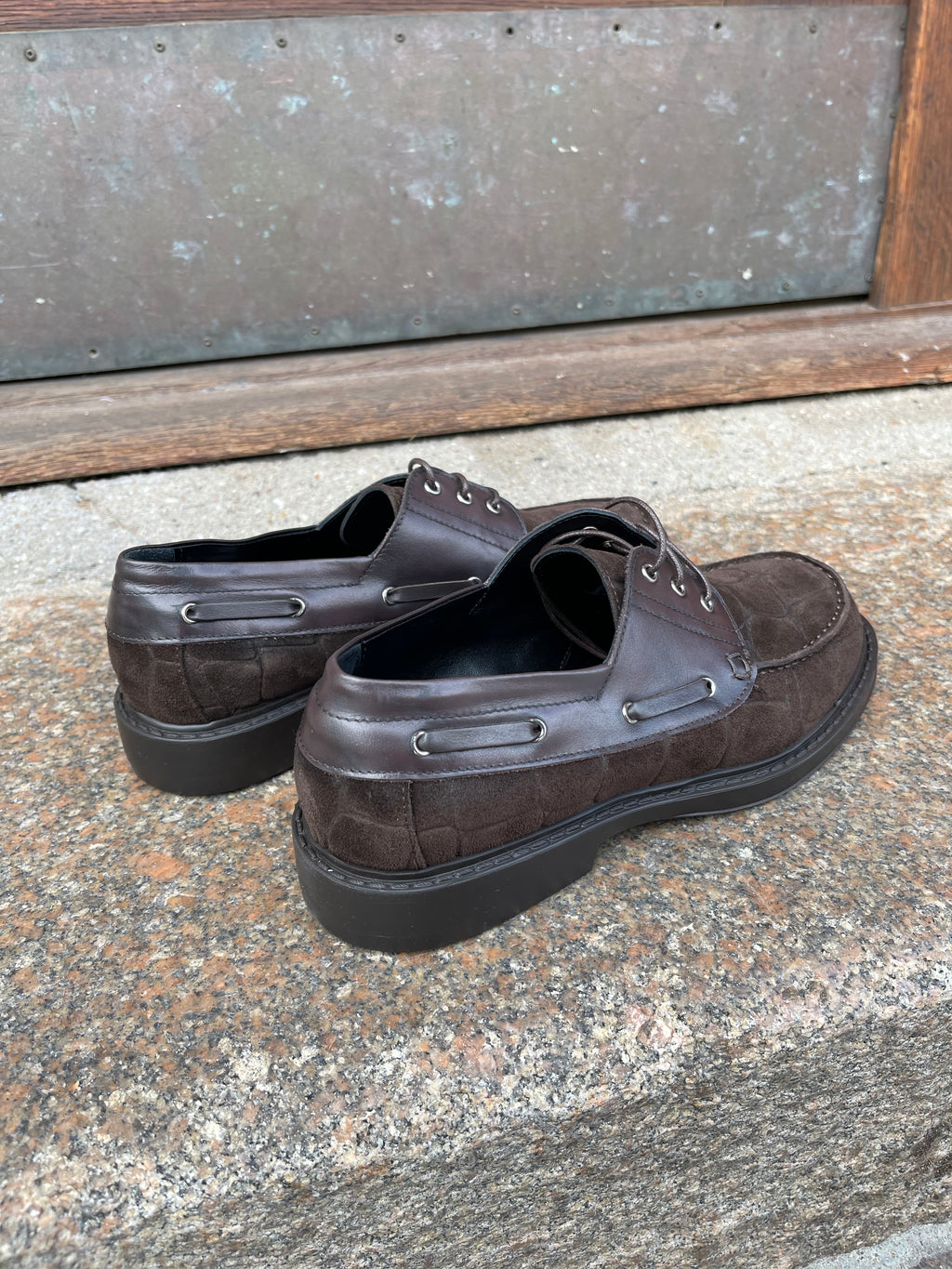 Mørkebrun snøreloafer
