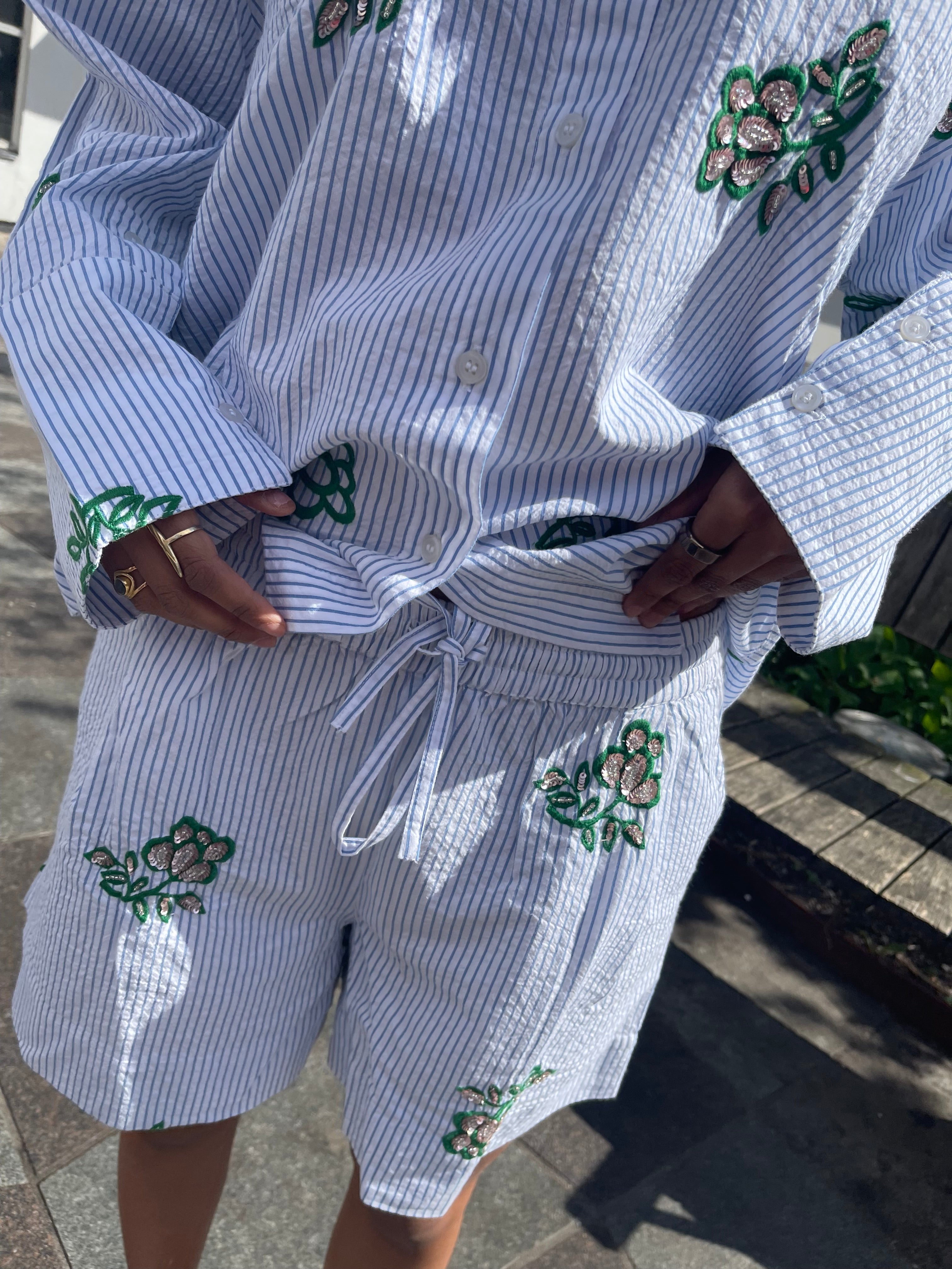 Juste broderet shorts