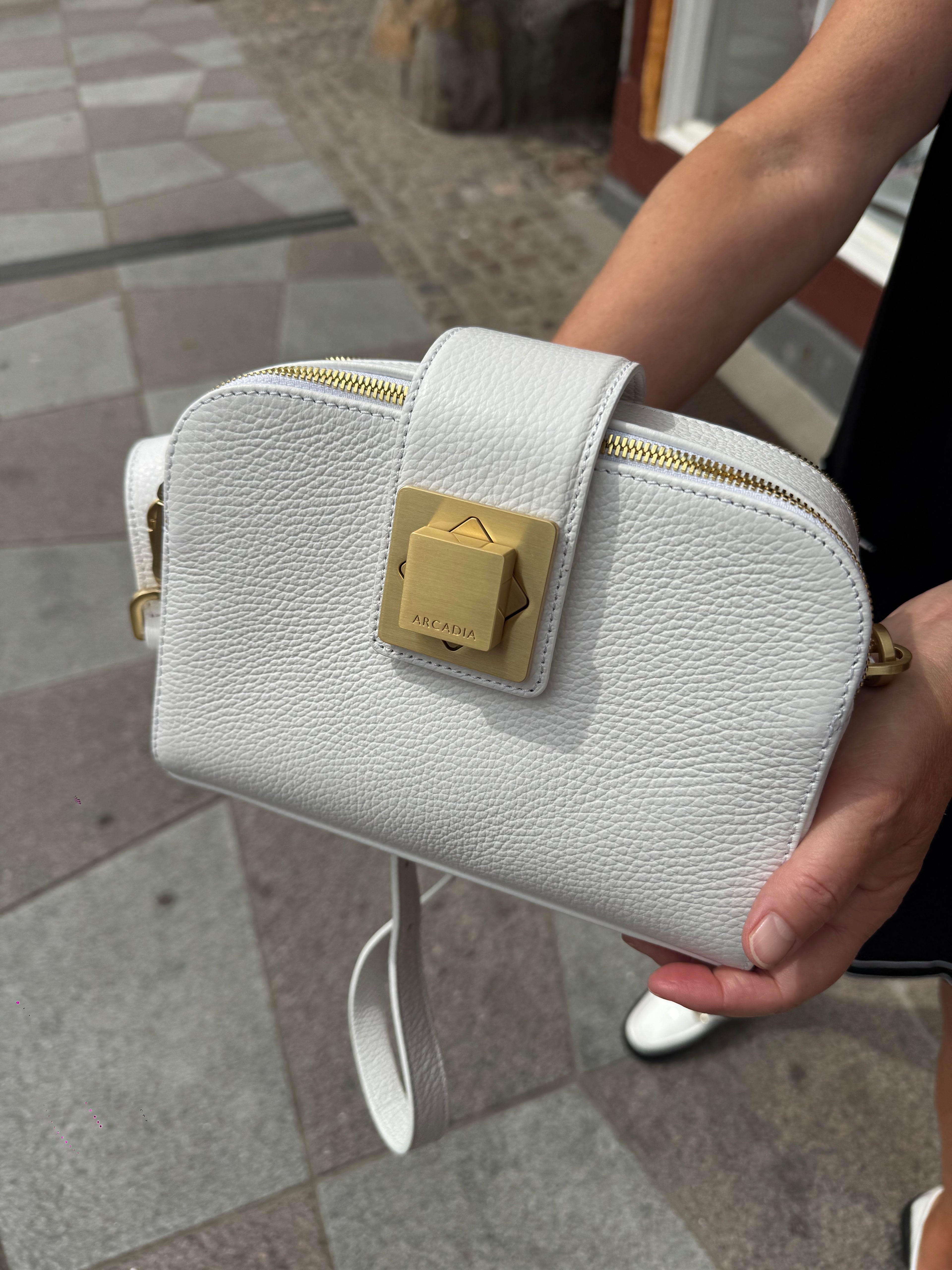 Hvid crossbody taske
