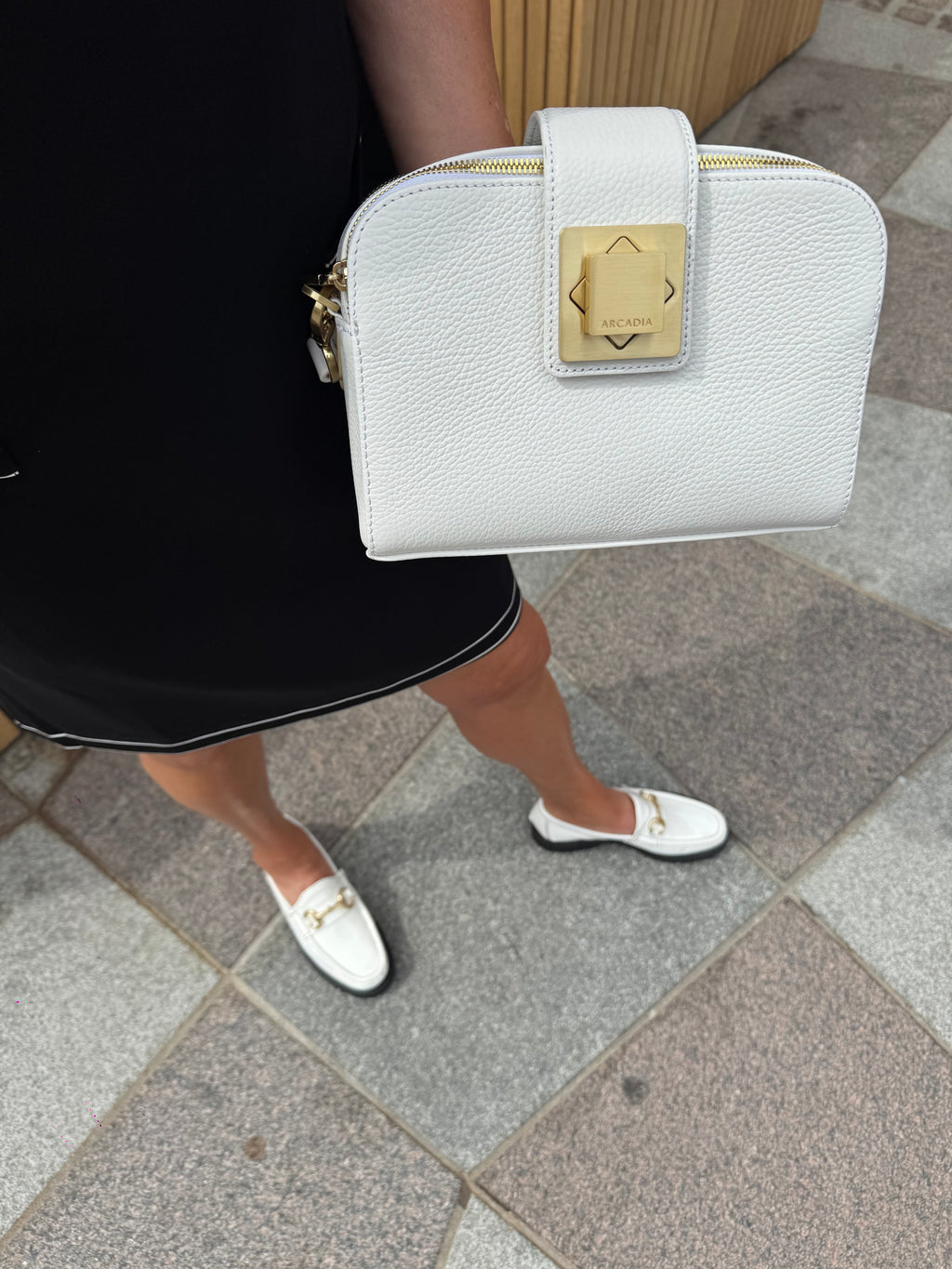 Hvid crossbody taske