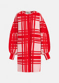Essentiel cardigan med rødt tern