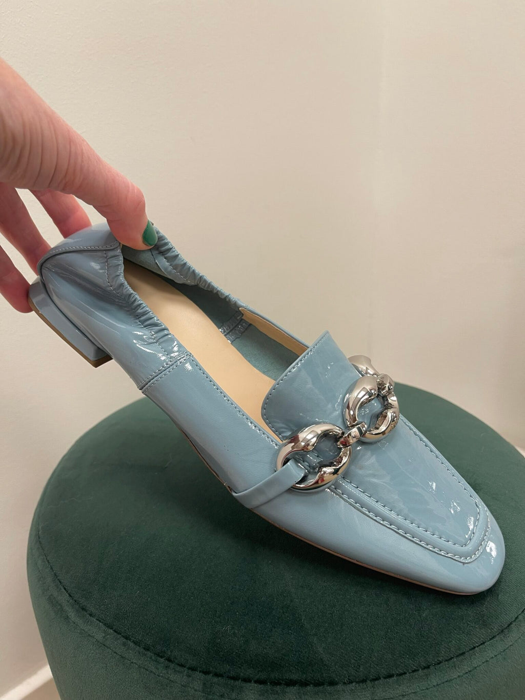 Lyseblå loafer