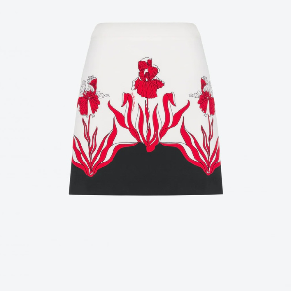Boutique Moschino Iris Print Miniskirt