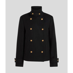 Karl Lagerfeld Retro Short Wool Coat